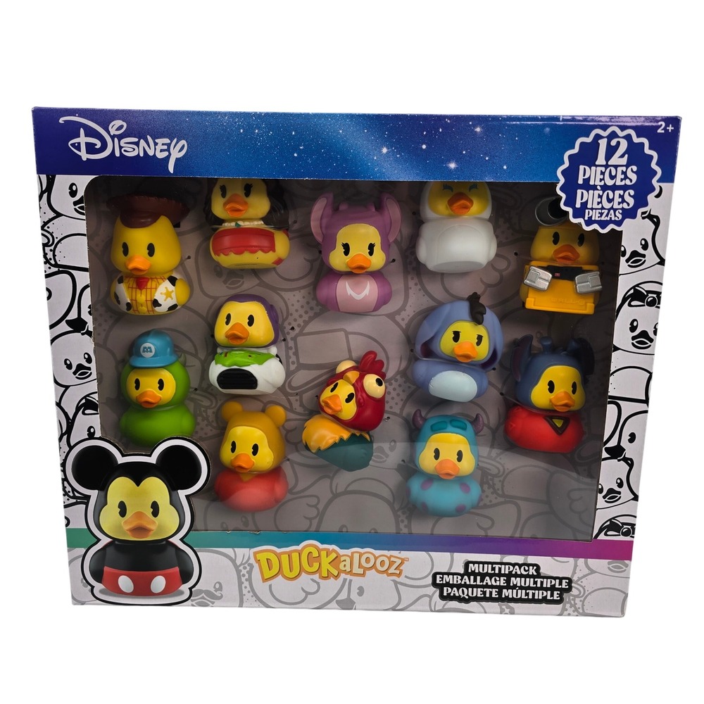 Disney Pixar Duckalooz 12 Piece Multipack Collectible Figures Mickey Woody Pooh